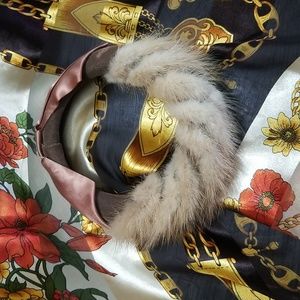 Vintage fur and velvet hat